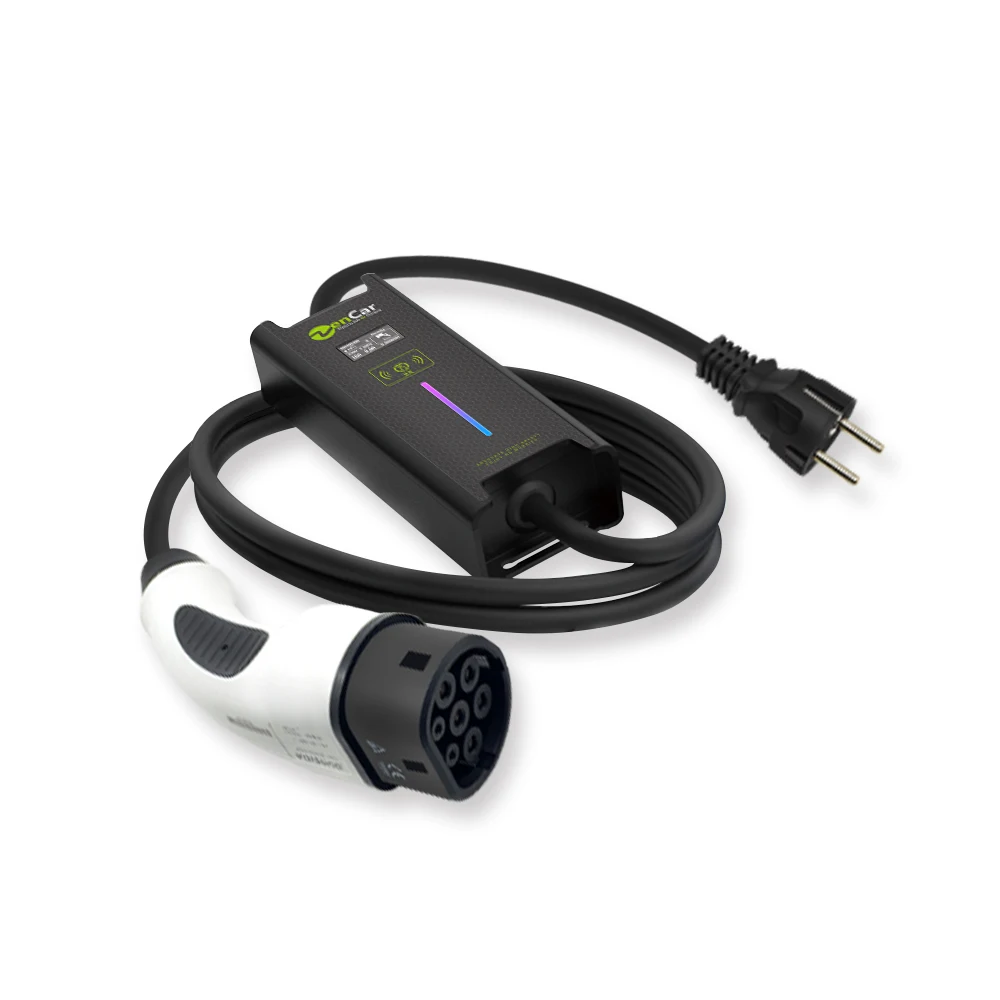 

Портативное электрическое автомобильное зарядное устройство 16 А 621962 кВт EVSE ev, быстрое зарядное устройство с разъемом IEC-2, видимые данные за...