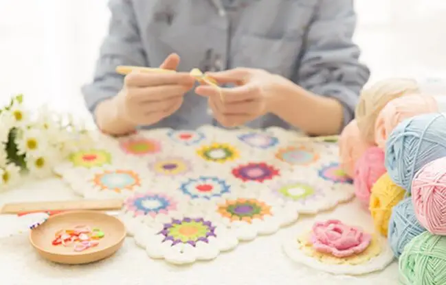 

Floor Pillow Round colorful cotton crochet Cushion handmade Tatami Floor Mat Yoga Tea Ceremony Meditation Pad home decor