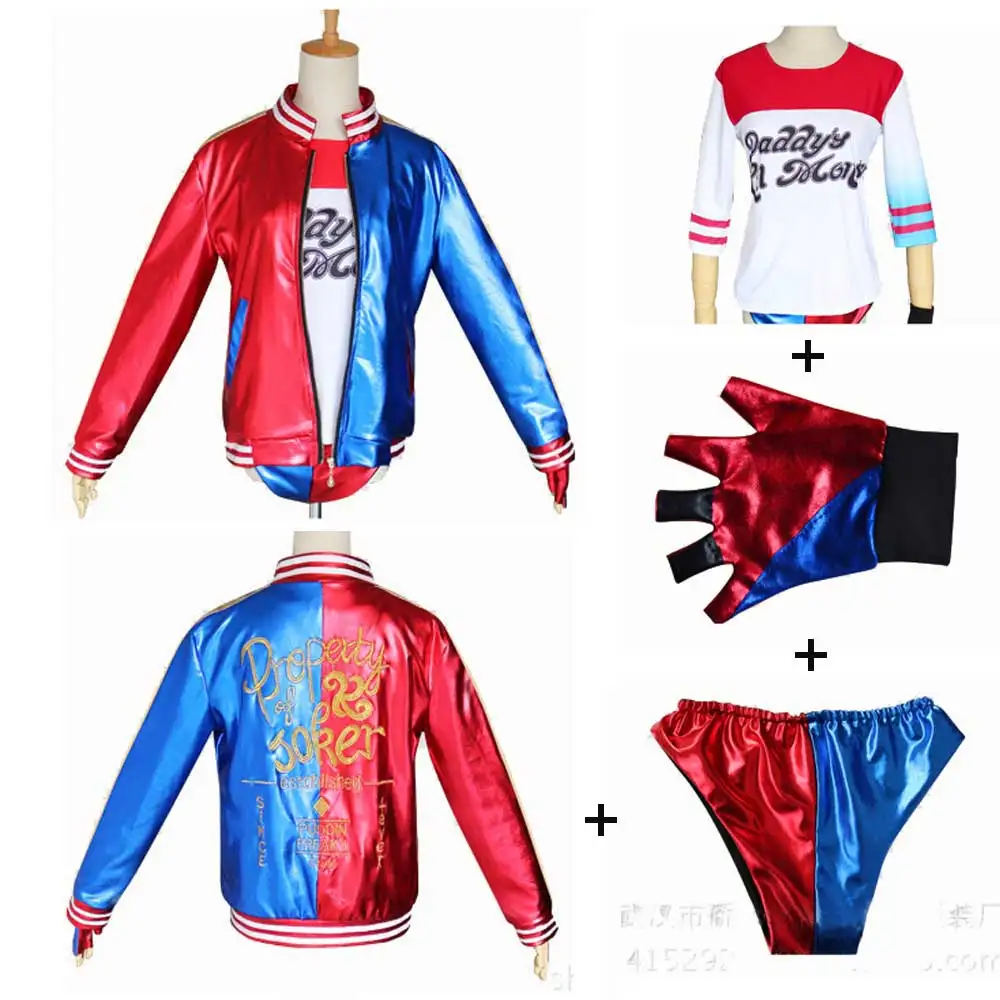 Костюм для косплея Харли самоубийц куртка с монстром|Костюмы из фильмов и ТВ| |