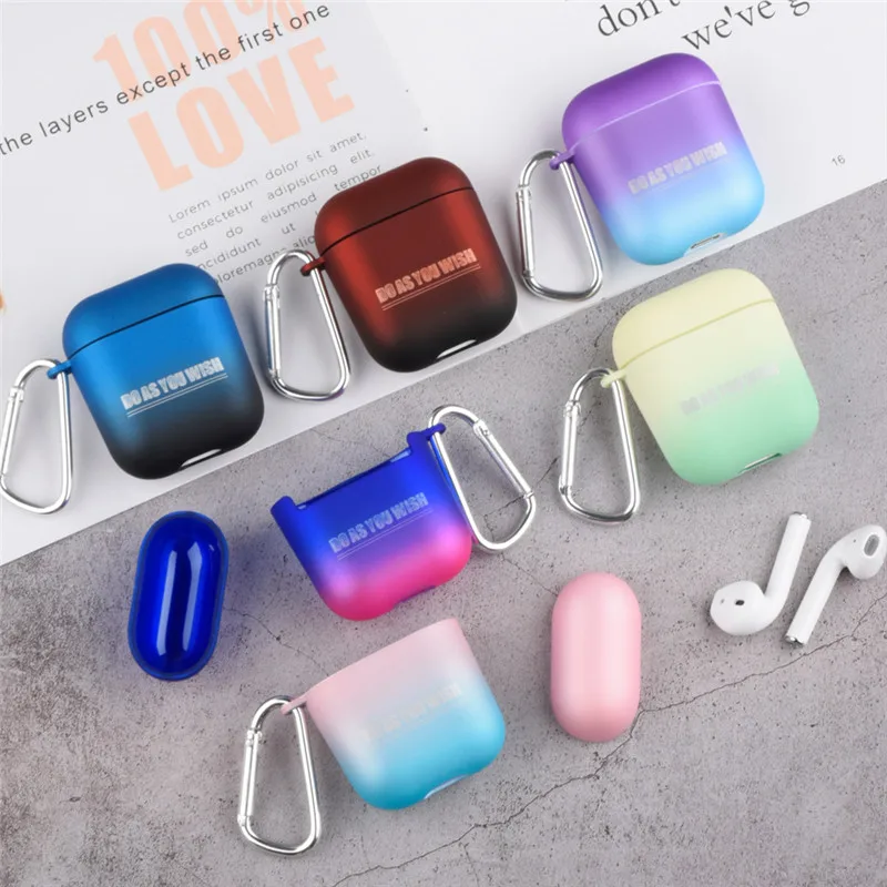 Твёрдый силиконовый чехол OTTWN для изменения цвета, простота для Apple Airpods, противоударный чехол для Apple AirPods, защитный чехол