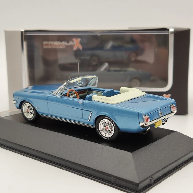 Premium X 1:43 For FORD MUSTANG Convertible 1966 PRD250 Diecast Models Auto Cars Collection Blue |