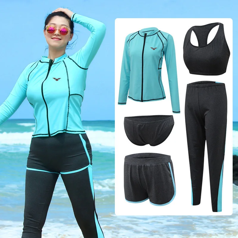 Женский фитнес-костюм размера плюс 5 шт. спортивная одежда для йоги эластичный