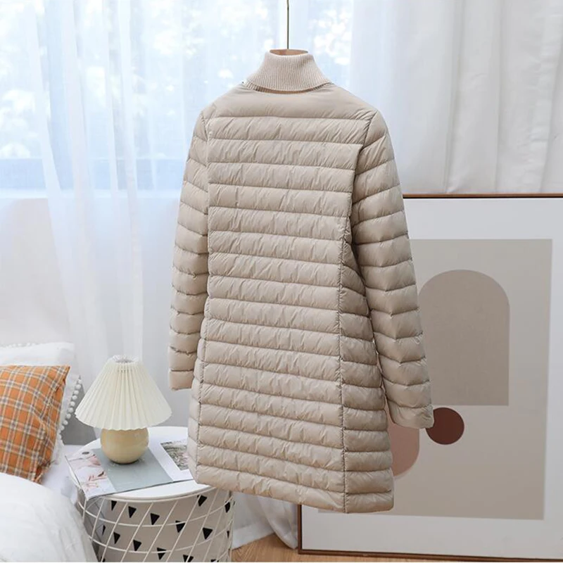 Fitaylor зимний ультра-светильник белый пуховик на утином пуху размера плюс 3XL