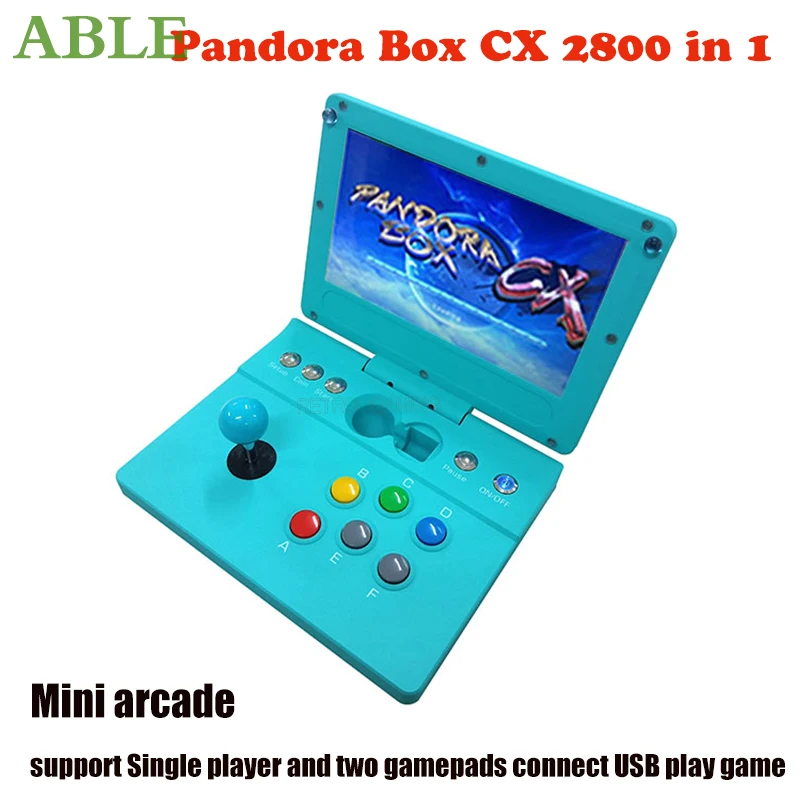 

Clamshell mini arcade Retro Portable Console Pandora Box CX 2800 original joystick Button Can save Record high score function