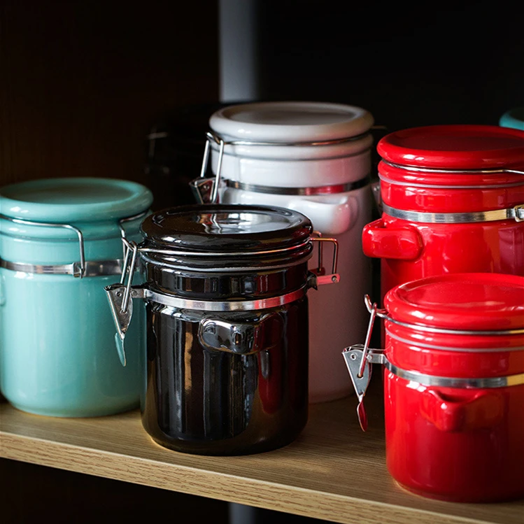 Креативные фарфоровые герметичные весы с крышкой емкость для хранения чая банки