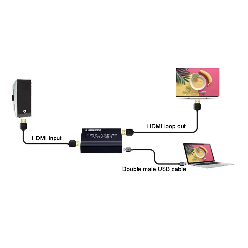 

HD Live Streaming Capture Card HDMI Video Recording Capture Card Portable Game Capture Card For Online Streaming