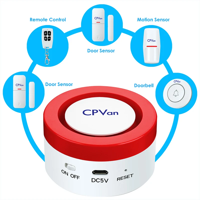 gsm сигнализация сигнализация для дома CP6 WiFi домашняя охранная сигнализация работает с amazon Alexa APP 120db звуковая сигнализация DIY Беспроводной против взлома комплекты системы сигнализации