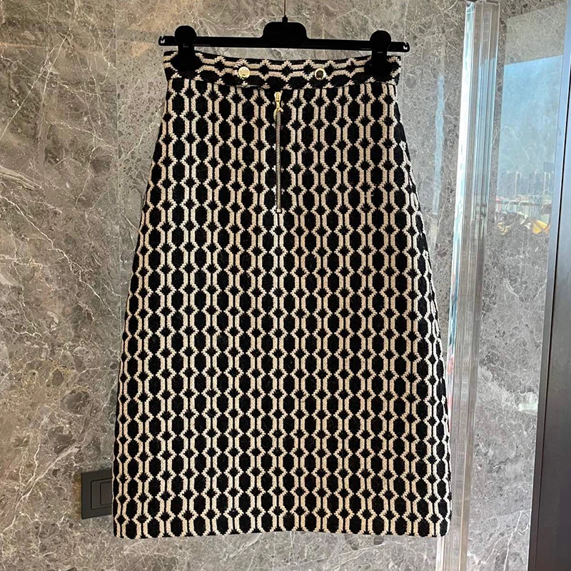 

2 Piece Sets Women Skirt Top Autumn Long Sleeve Jacket And Long A-line Skirt Suit