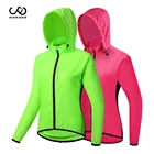 Велосипедная куртка WOSAWE с капюшоном, женская, быстросохнущая, ветрозащитная, для велоспорта