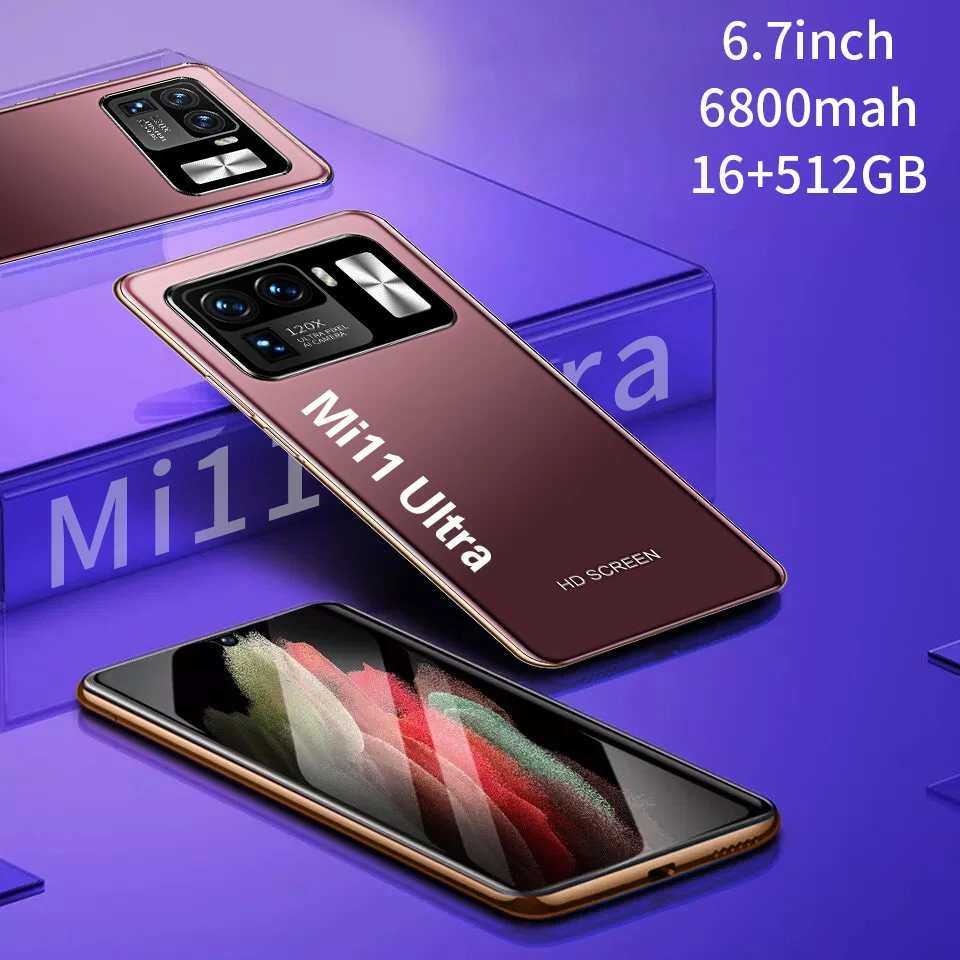 

Mobile Phone Xiomi Mi 11 Ultra 5G 6800mAh 50MP 6.7 Inch Global Version Cellphone 16GB 512GB Dual SIM Card Smartphone Android 10