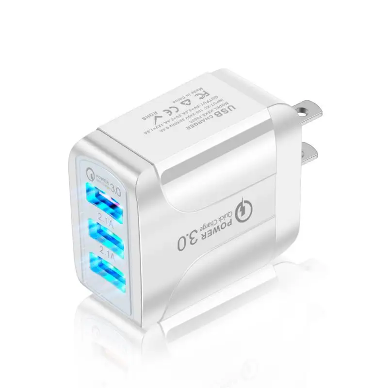 Универсальное зарядное устройство с 3USB портами и подсветкой в виде бабочки 5 В/2 4