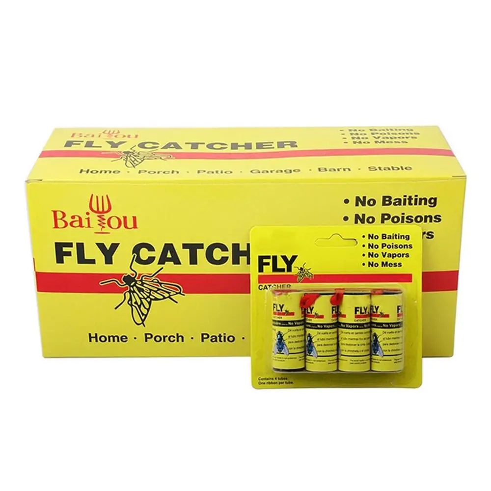 4 шт сильная липкая Fly Бумага бытовой мух насекомых клей уловитель безопасности