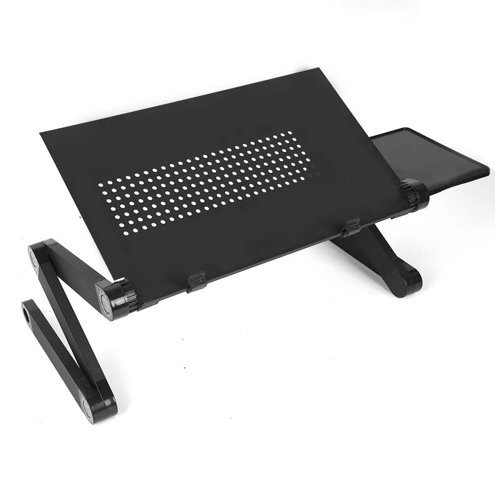 

Adjustable Laptop Desk Stand Portable Aluminum Vented Ergonomic Lapdesk With Mouse Pad For TV Bed Sofa Notebook Table Desk