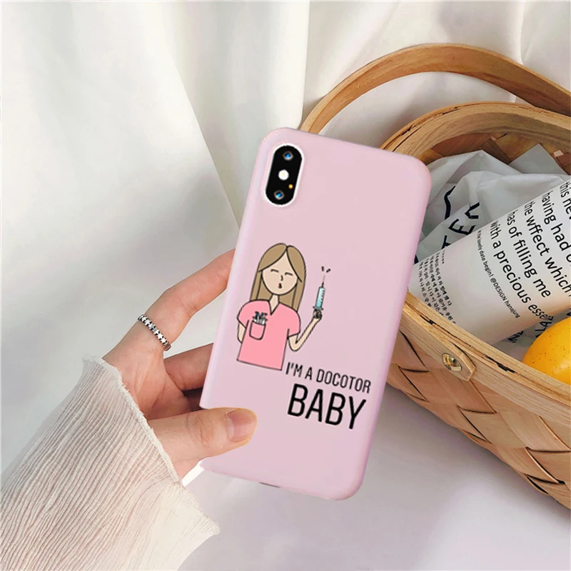 GYKZ мультфильм медицина доктор медсестра телефонные чехлы для iphone 11 Pro XS MAX XR X 7 6 6s 8