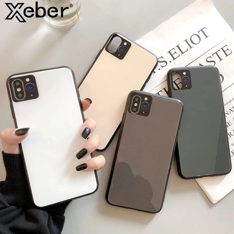 Закаленное стекло Сменный Чехол для телефона iPhone 11 Pro XS MAX X XR 6 6S 7 8 Plus роскошный