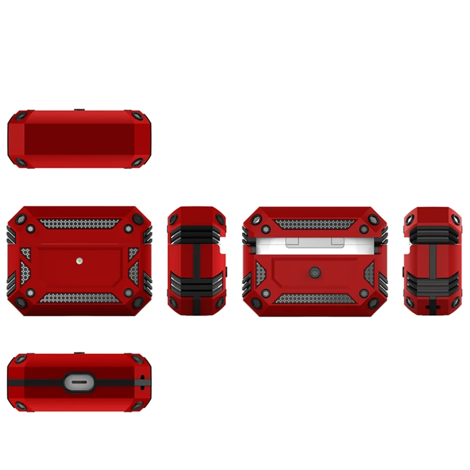 

Luxury Armor Earphone Case for AirPods Pro Case Silicone Shockproof Headphone Cover for Apple Air Pods Pro 3 Cases Charging Box