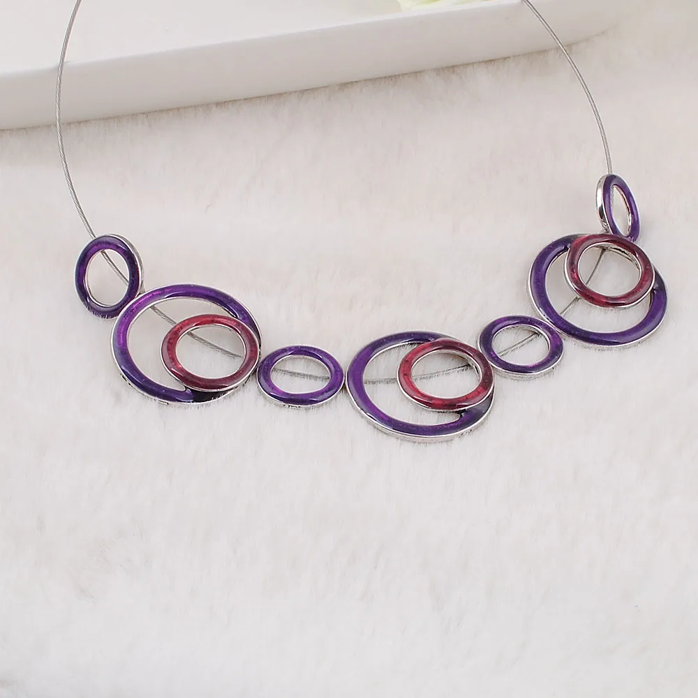 Очаровательные ювелирные изделия винтажное модное ожерелье геометрические