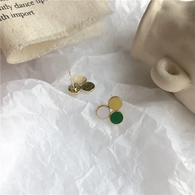 Silver Needle Green Многофункциональный Круглый милый без необходимости прокола серьги повседневные забавные серьги ювелирные изделия из Болгарии для Для женщин - Окраска металла: Silver Needle Green
