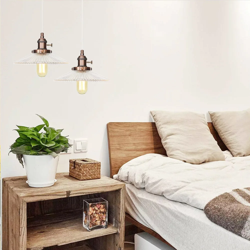 Nordic Design Adjust LED Pendant Light Iron Switch Glass Hanging Lamp Loft Decor Dining Room Home Lighting Luminaire E26 E27 | Лампы и