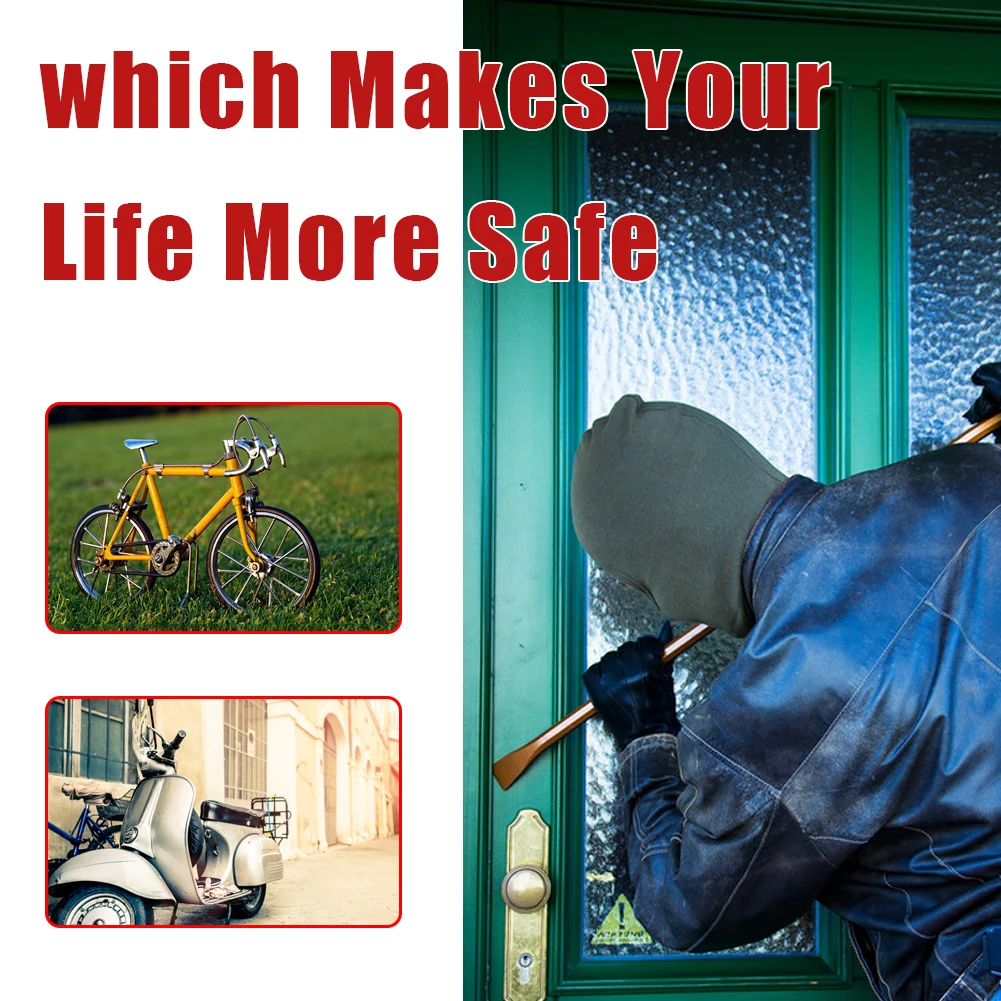 

113dB Loud Wireless Bicycle Anti-theft Alarm Waterproof Door/ Window Vibration Alarm Intelligent Remote Control Alarm Sensor