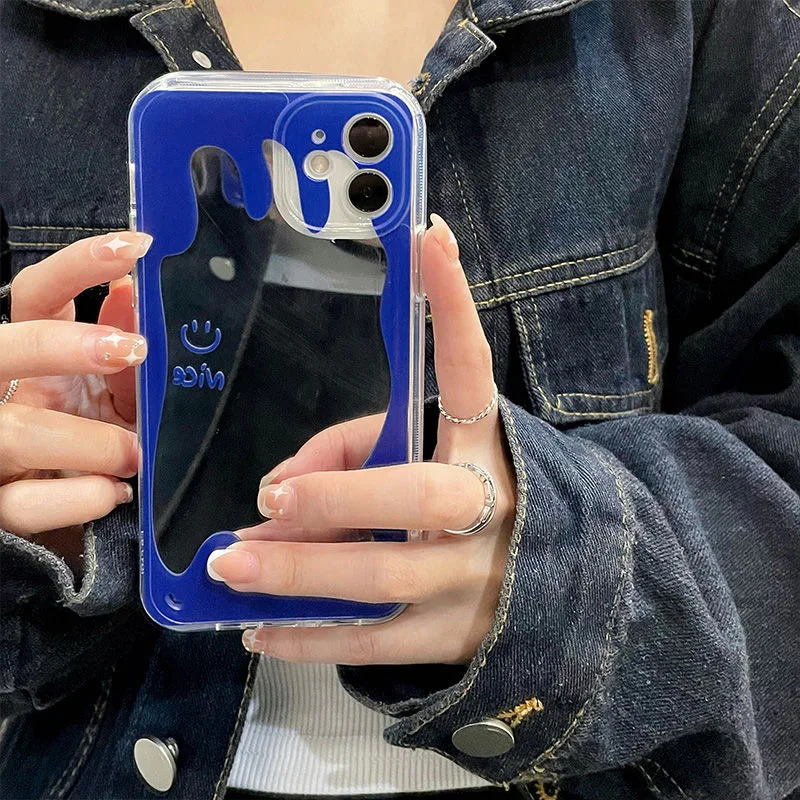 Зеркальный чехол из ТПУ Для Xiaomi Mi 11 Pro 10T Lite шикарный прозрачный с надписью Smile