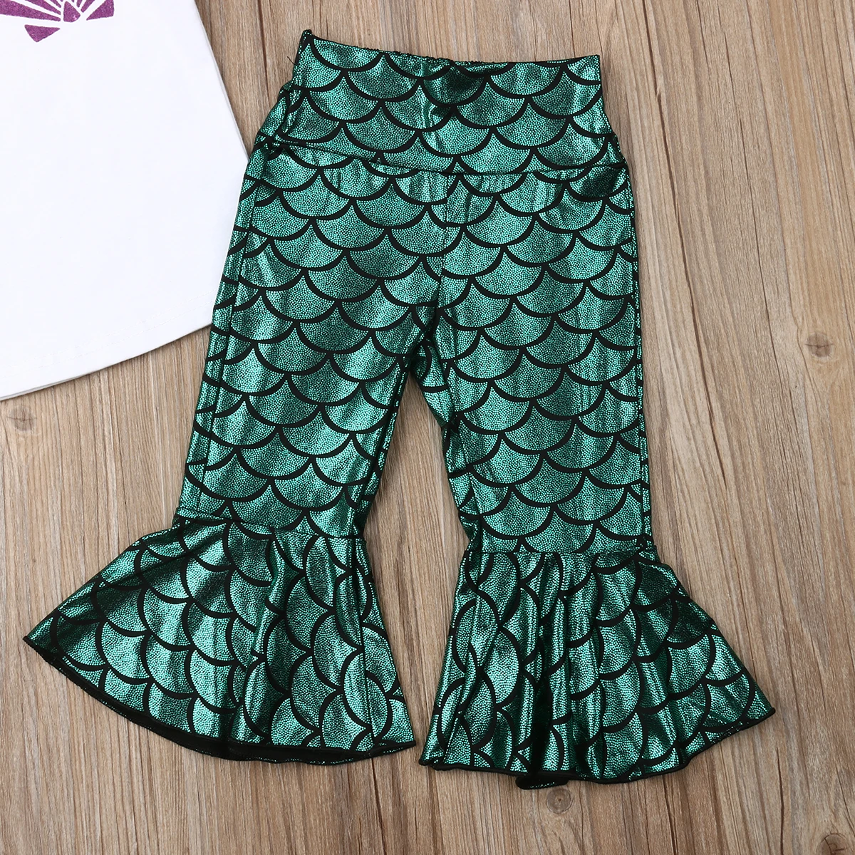 Pudcoco/комплект одежды для маленьких девочек наряд русалки короткий рукав с