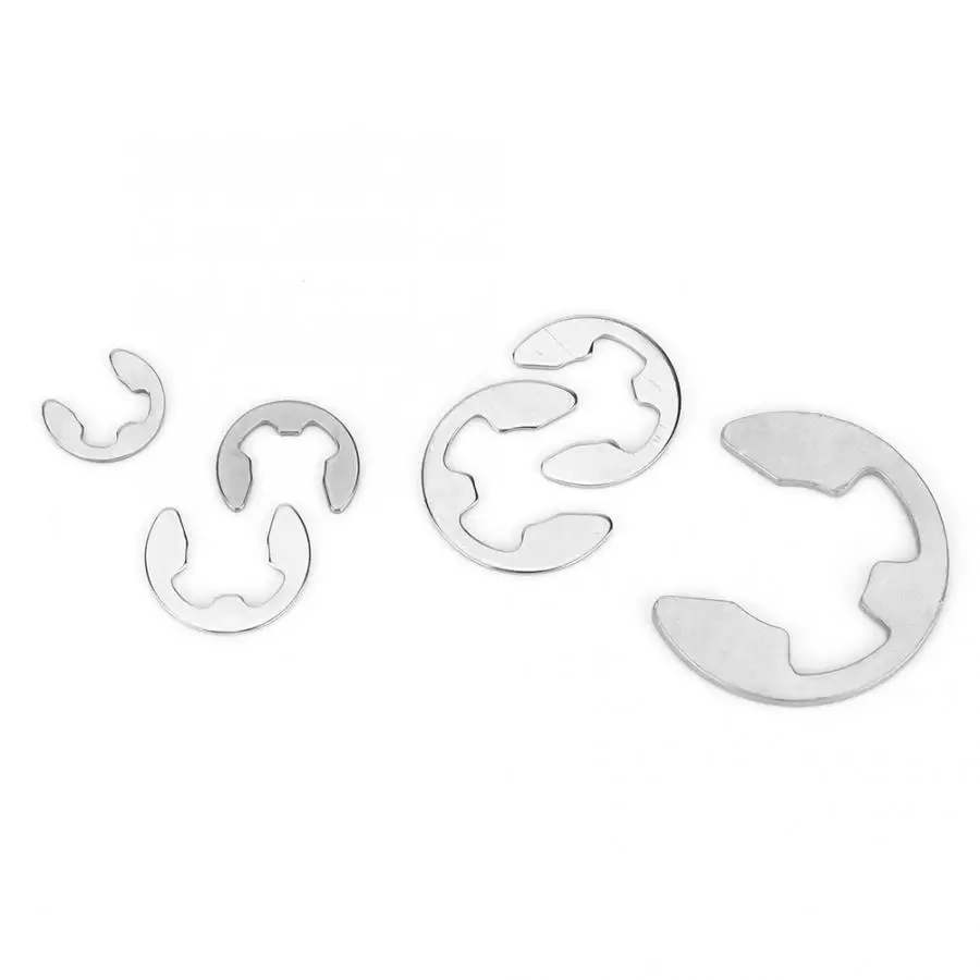 Набор E образных зажимов из нержавеющей стали 300 шт. ассортимент колец типа M1.2 ~ M15