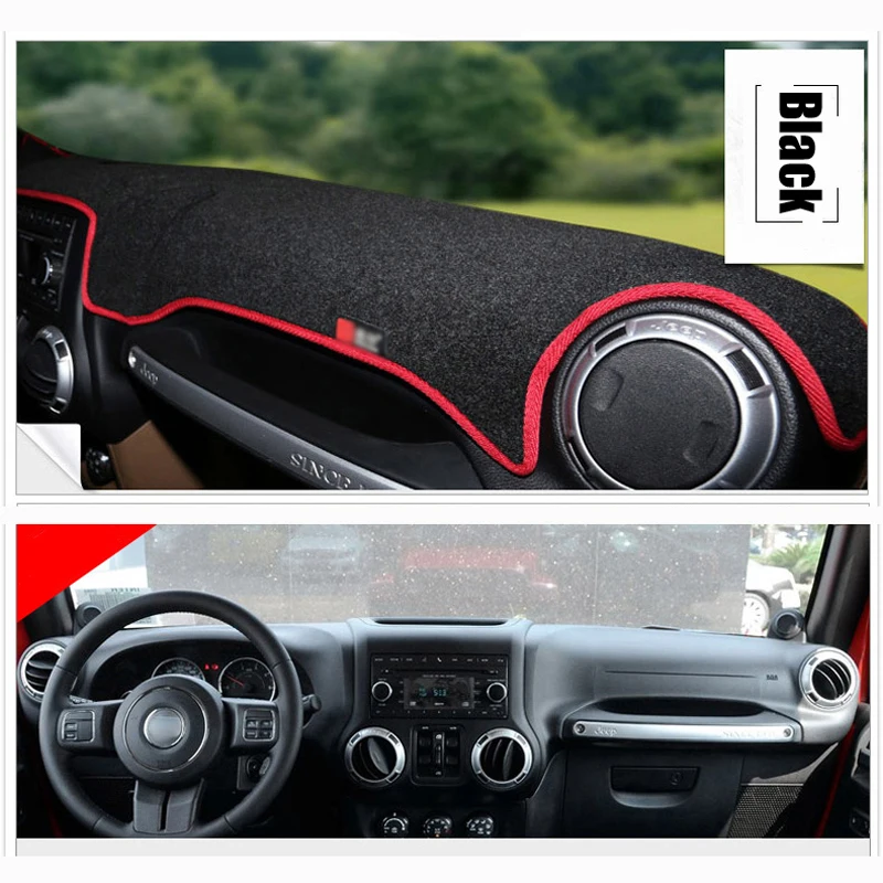 

Interior Dashboard Carpet Photophobism Protective Pad Mat For Jeep Wrangler 2011-2015