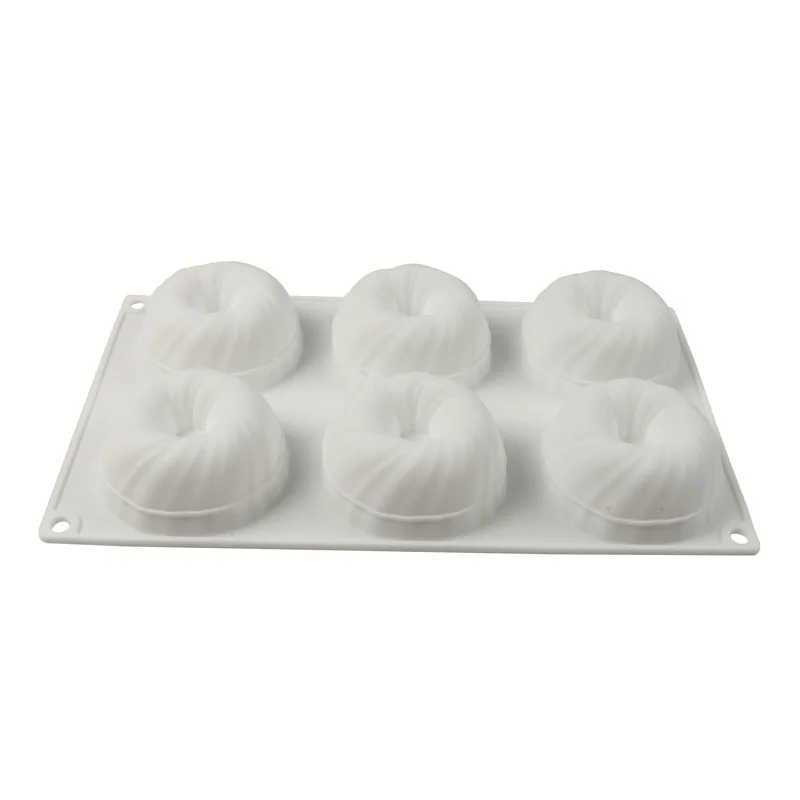 

6 Holes Donut Shapes Mousse Silicone Cake Mold Bakware DIY White Mousse Cake Pan Kitchenware Baking Accessories