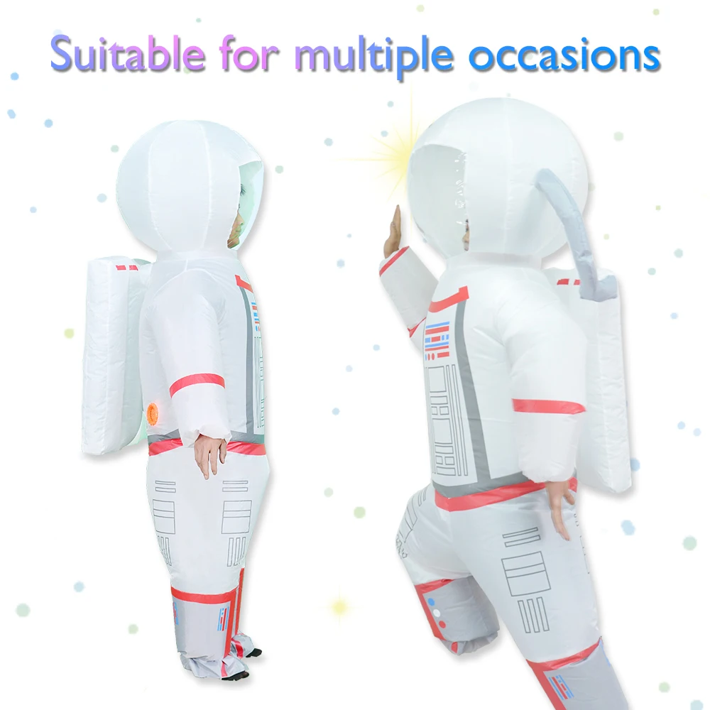 Костюм астронавта для мужчин и женщин надувной t-образный шлем карнавала косплея