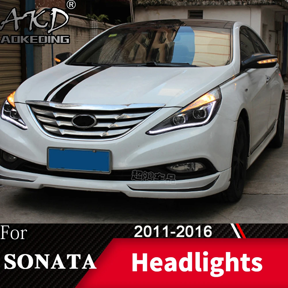 Головной фонарь для автомобиля hyundai Sonata 2011- Sonata8 головной светильник s противотуманный светильник дневной ходовой светильник DRL H7 светодиодный Биксеноновая лампа автомобильные аксессуары