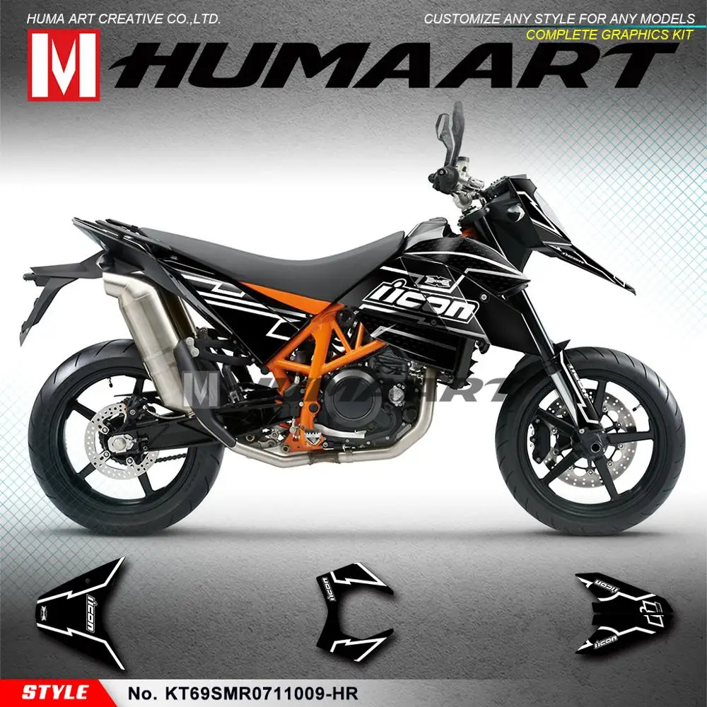 Набор наклеек для мотоцикла huпера подходит SM SMR 690 2007 2008 2009 2010 2011 по