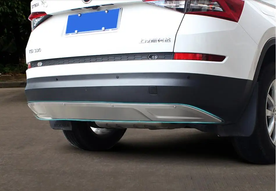 Защита переднего и заднего бампера из нержавеющей стали для SKODA KODIAQ 2017 2018