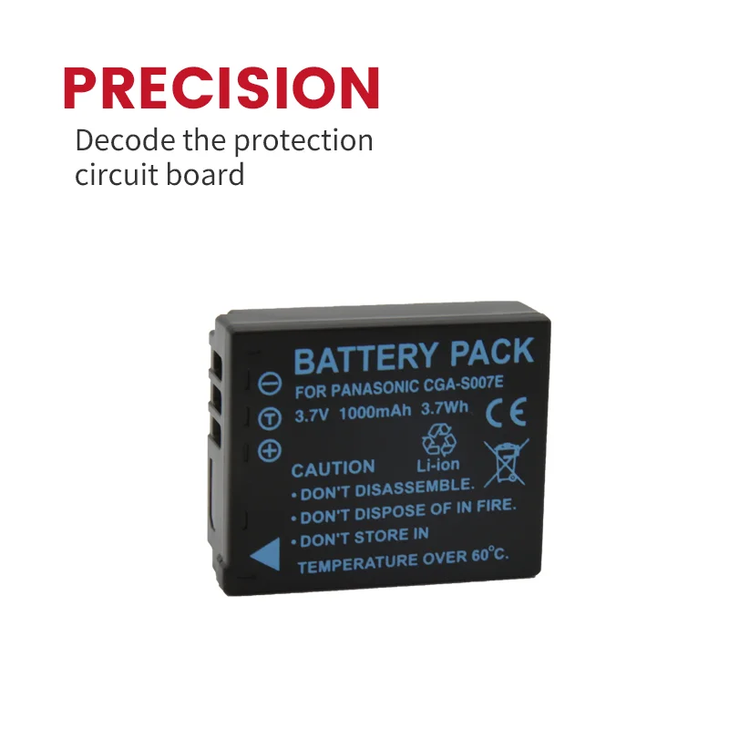 EPHESTION CGA-S007 батарея для камеры S007E S007 S007A BCD10 Батарея/USB кабель для Panasonic Lumix DMC TZ1 TZ2 TZ3 TZ4 TZ5 TZ50 TZ15 батареи bateria