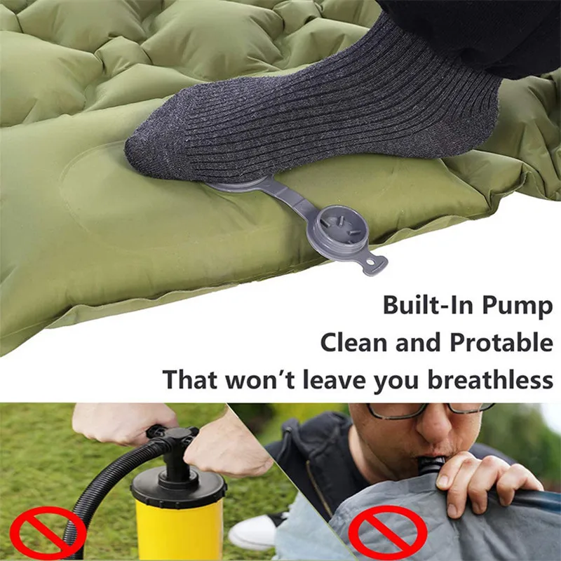 

Camping Mattress With Edge Ultra Light Outdoor Picnic Beach Sleeping Air Cushion Inflatable Bed Moisture-proof Pad Air Mat