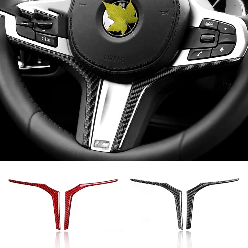 

Car 3M Carbon Fiber Steering Wheel Trim Stickers For BMW G01 G02 G30 X3 X4 5 SeriesCar Styling Auto Interior Accessories