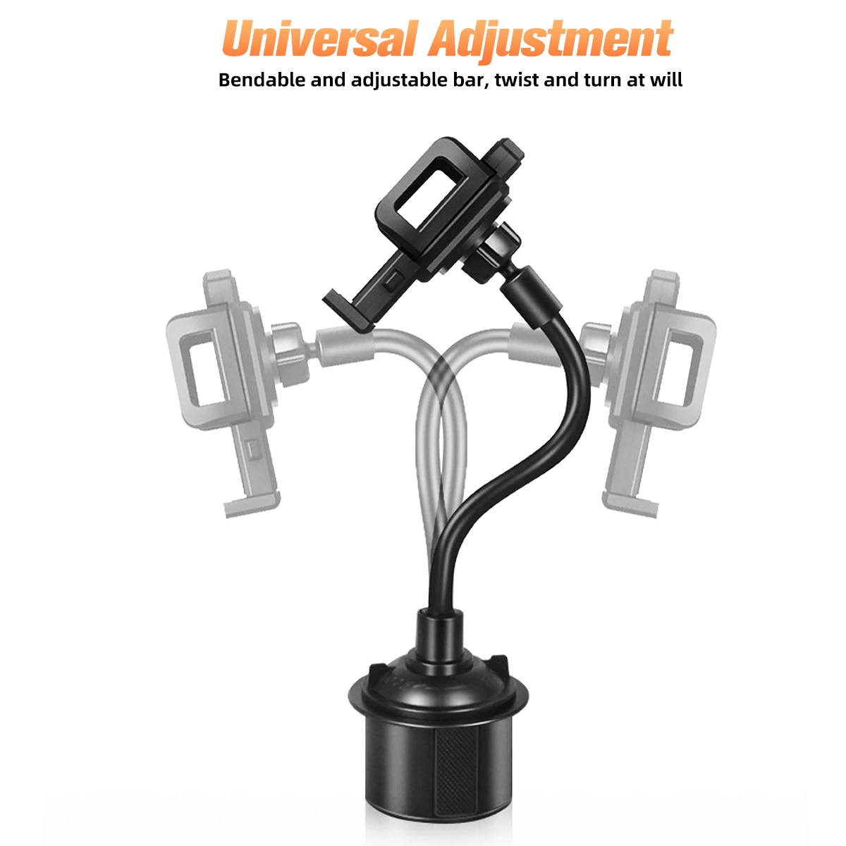 universal car cup mount mobile phone holder stand adjustable gooseneck cradle support in car smartphone accessories free global shipping