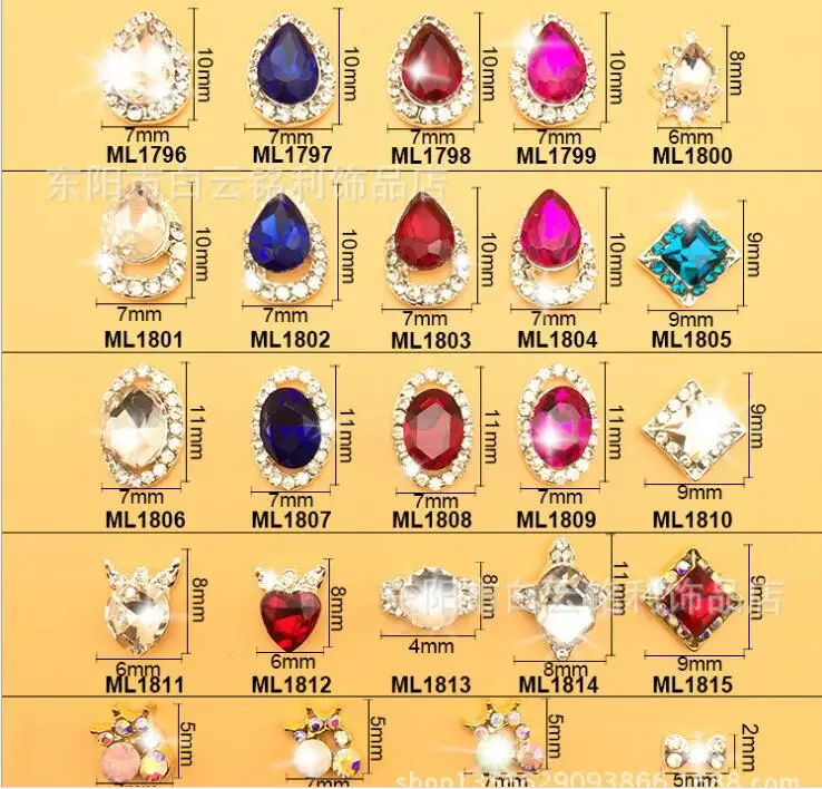 

Alloy Glitter 3d Nail Art Decorations with Rhinestones ,Alloy Nail Charms,Jewelry on Nails Salon Supplies