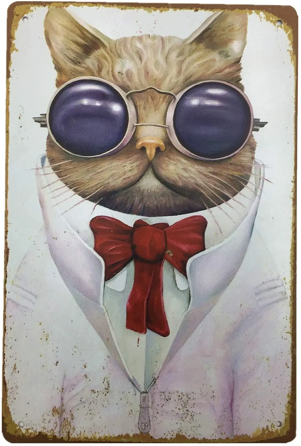 

Металлический винтажный жестяной знак, декор для стен в виде собаки, кошки, для дома, гаража, бара, паба, кухни, улицы, ретро арт-знак 12X8 дюймов