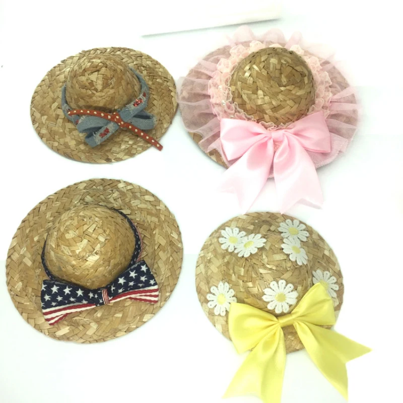 Новый летний Повседневное кота собаки любимчика круто Соломенная шляпка ручной