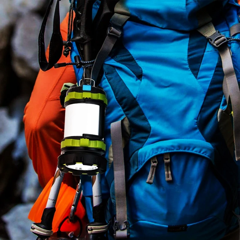 

Hot Portable LED Camping Lantern 6 Modes Work Light Outdoor Tent Light Handheld Flashlight USB Rechargeable Spotlight