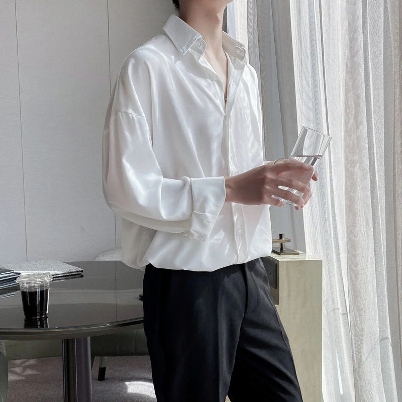 

Spring Formal Long-sleeved Shirt Men's Fashion Multi-color Loose Casual Shirt Men Korean Business Society Mens Dress Shirt S-XL