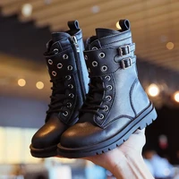 2020 autumn winter leather children shoes boys girls boots fshion soft baby short boots comfortable anti slip kid martin boots