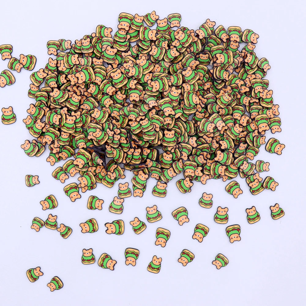 Кусочки медведя 10 г поставки слаймов игрушка полимерная глина Мультяшные