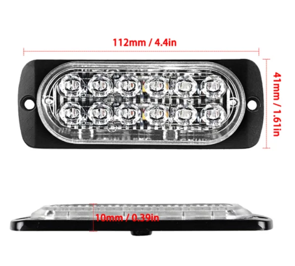 Автомобильный предупресветильник онарь 12 в пост. Тока 4/6/12