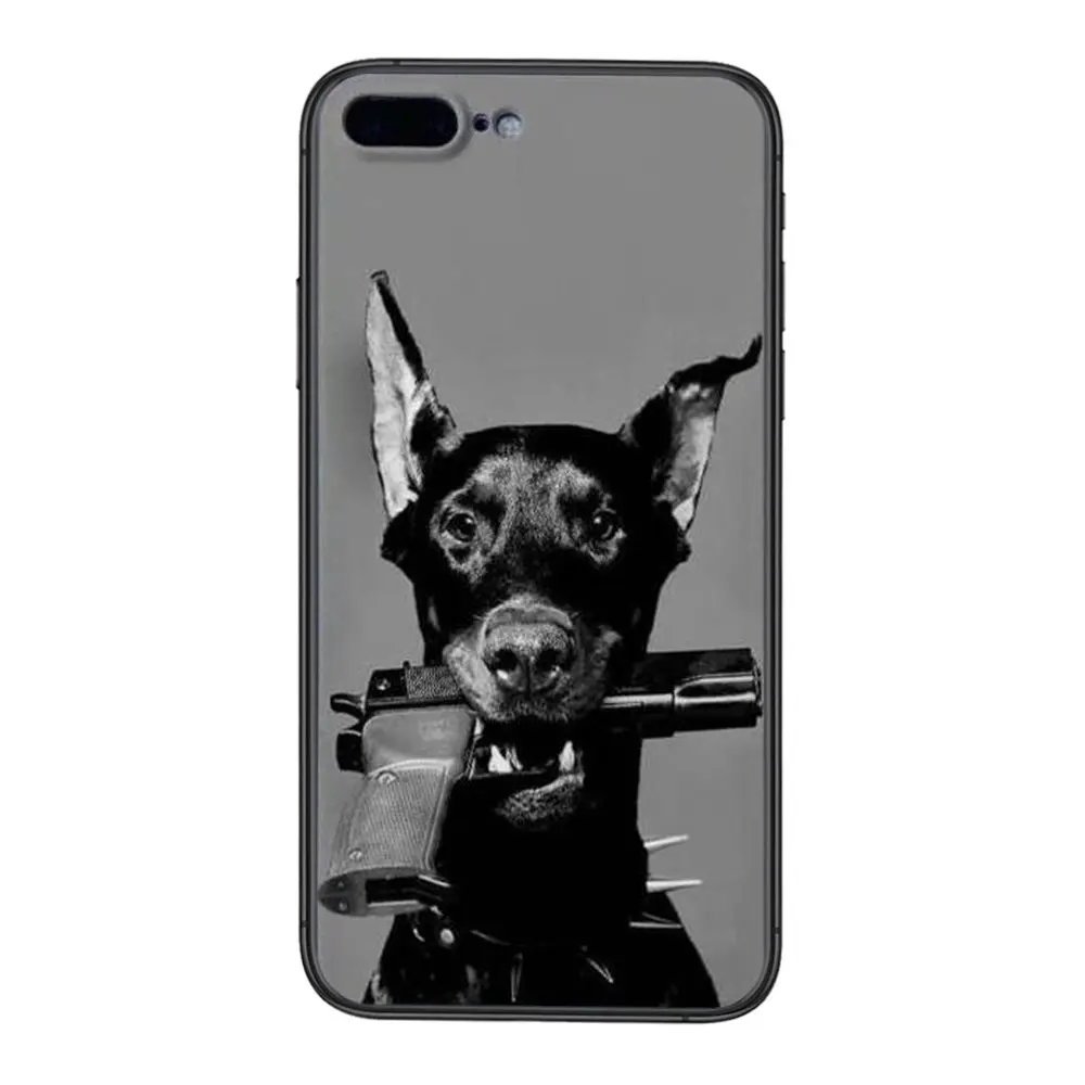 Черный бампер художественный чехол Роскошный Модный Doberman Dog Для Huawei Mate 40 Pro Plus 30 20