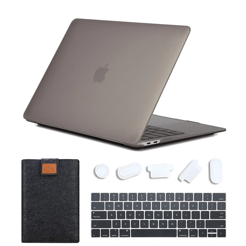 Matte Gray 01 MTT матовый чехол для ноутбука Macbook Pro 13 15 дюймов Жесткий Чехол для mac book Air Pro retina 11 12 13 15 Сенсорная панель сумка для ноутбука - Цвет: Matte Gray 01