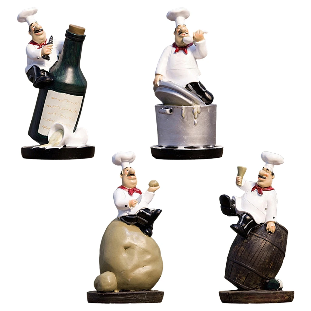 

Creative Kitchen Chef Statue Cafe Cook Figurine Restaurant Bar Cafe Decor