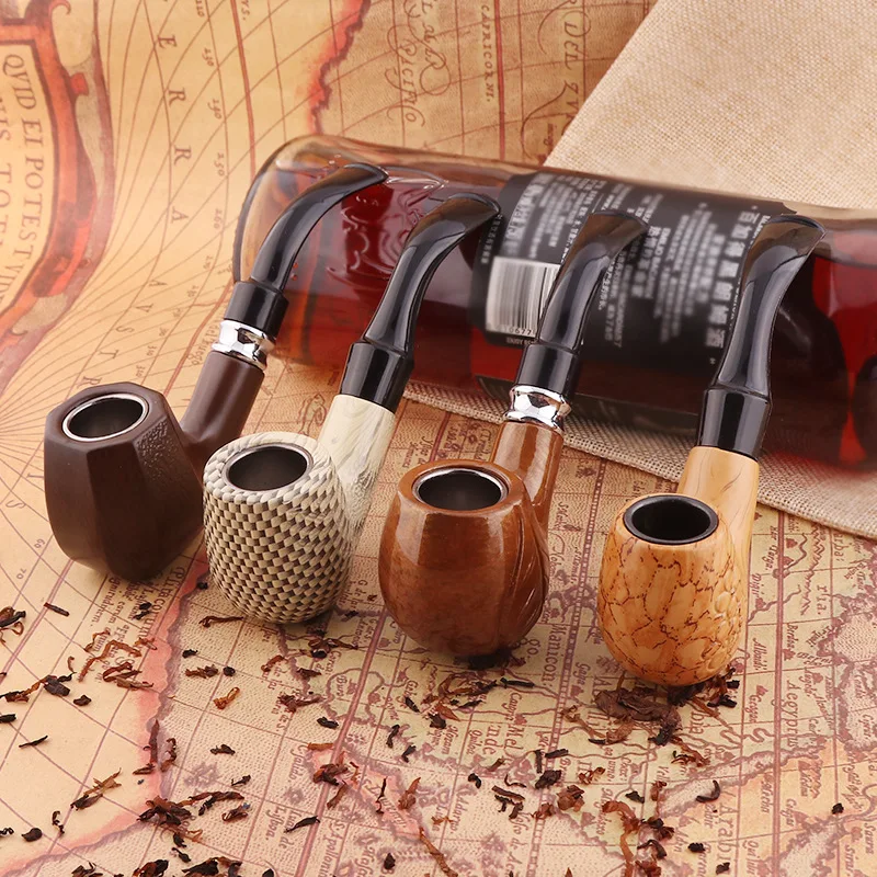 

New Arrival 1PCS Resin Pipe Smoking Pipes Portable Smoking Pipe Herb Tobacco Pipes Grinder Smoke Gifts 4 styles