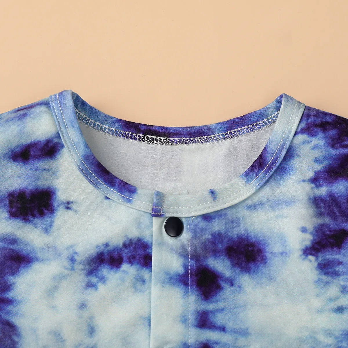 

Fashion New Born Baby Girl Boy Romper Two Piece Cotton Long Sleeve Single Breasted Tie Dye Baby Rompers+hat Baby Clothes 3-12M